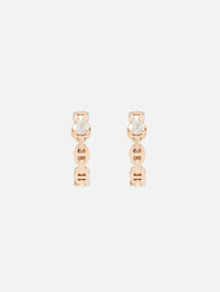 Micro Tri-Link Huggies With Diamonds,HOORSENBUHS,ROSE GOLD,Image 1