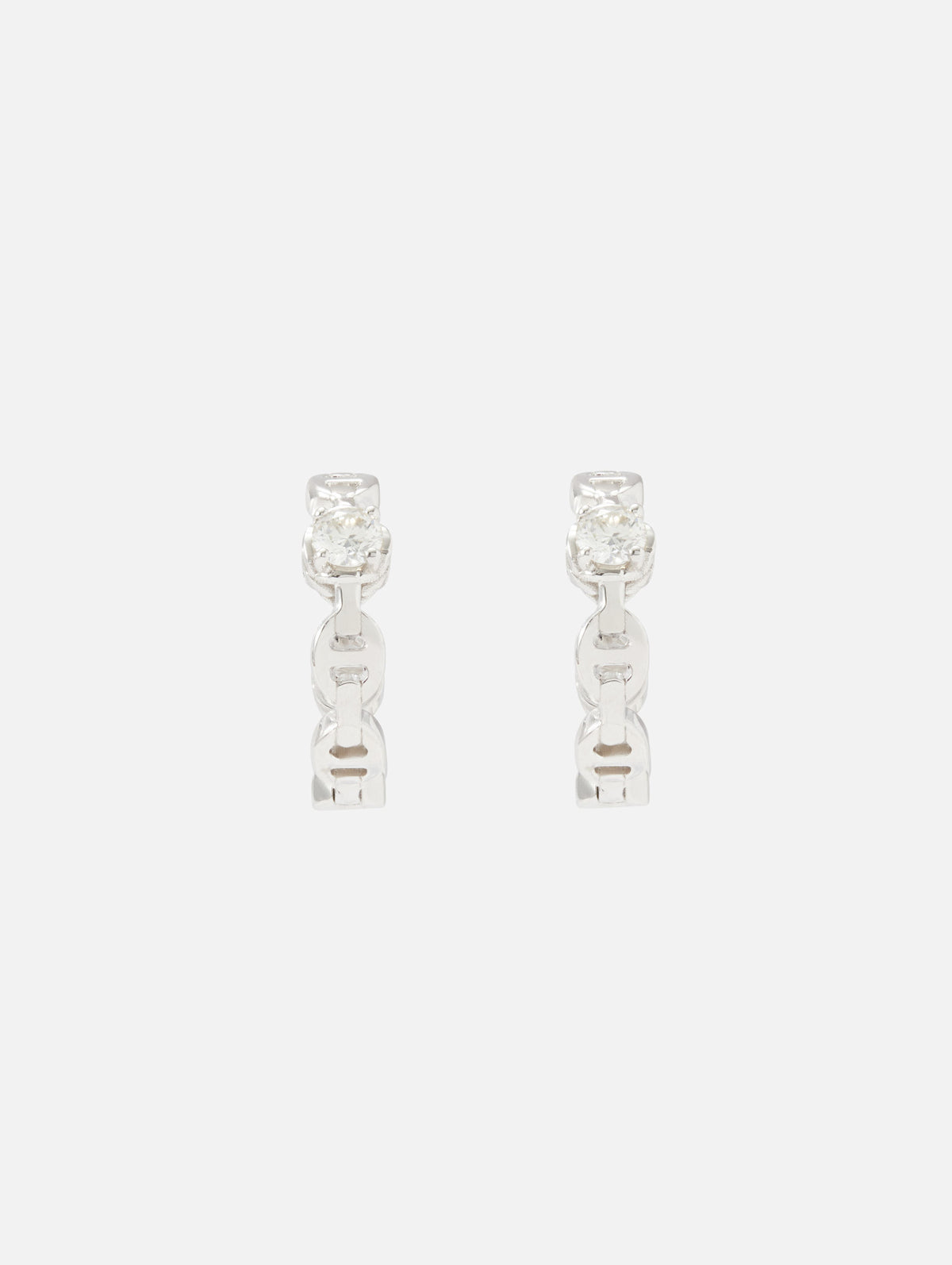 Micro Tri-Link Huggies With Diamonds,HOORSENBUHS,ROSE GOLD,Image 5
