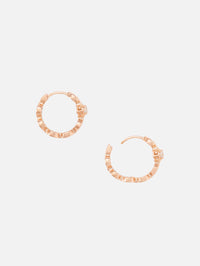 Micro Tri-Link Huggies With Diamonds,HOORSENBUHS,ROSE GOLD,Image 4