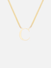 Roman Times Initial Necklace,SHYLEE ROSE,YELLOW GOLD,Image 1