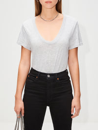 V Neck T Shirt,ÉTERNE,BLACK,Image 8