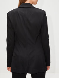 Peak Lapel Jacket,ROSETTA GETTY,BLACK,Image 4
