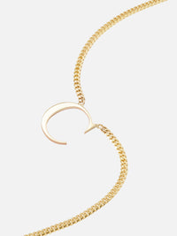 Roman Times Initial Necklace,SHYLEE ROSE,YELLOW GOLD,Image 4