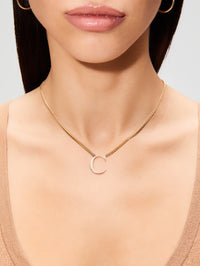 Roman Times Initial Necklace,SHYLEE ROSE,YELLOW GOLD,Image 2