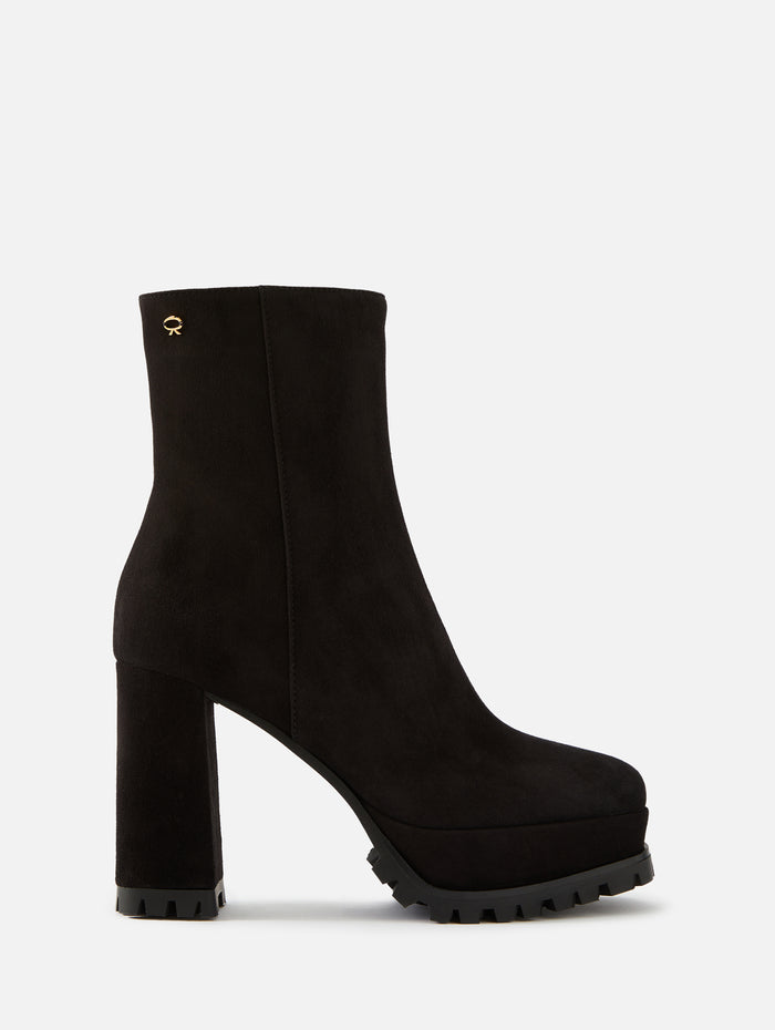 Suede Platform Boot 70mm,GIANVITO ROSSI,NERO BLACK,Image 1