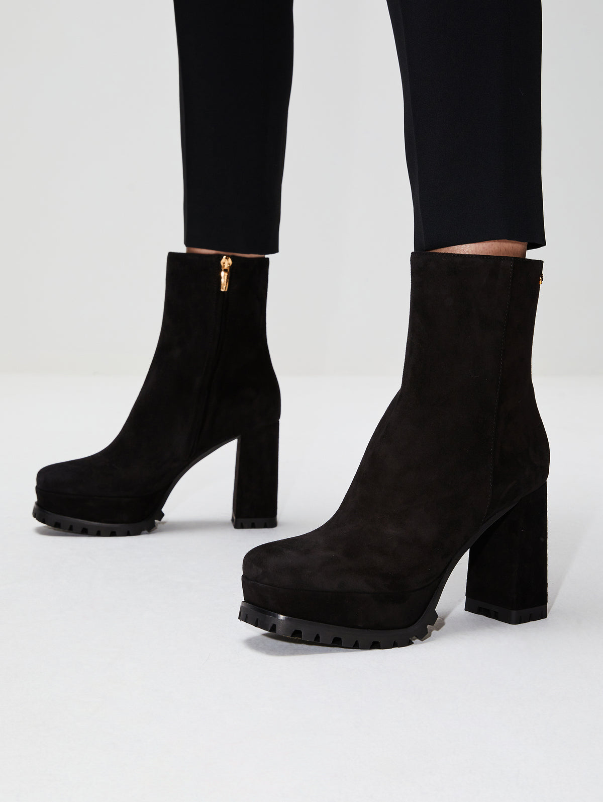 Suede Platform Boot 70mm,GIANVITO ROSSI,BROWN,Image 2