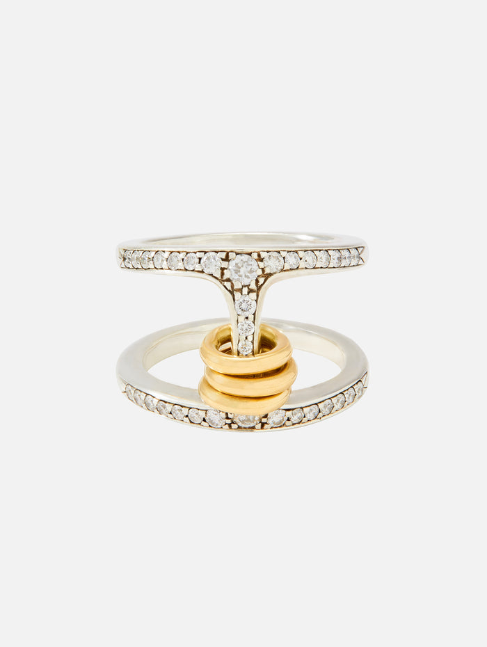 Phantom SK Ring,HOORSENBUHS,STERLING SILVER/YELLOW GOLD,Image 1