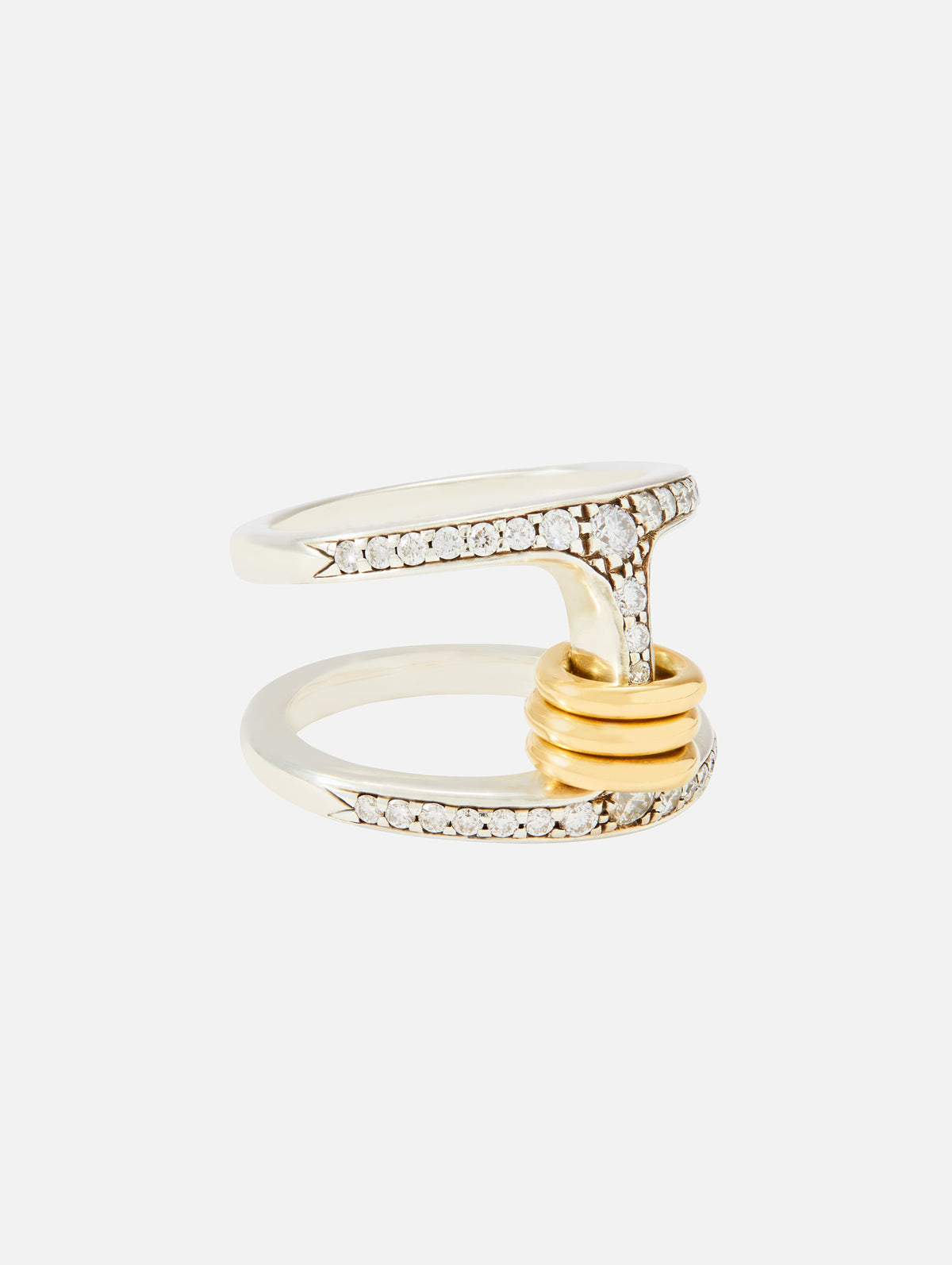 Phantom SK Ring,HOORSENBUHS,STERLING SILVER/YELLOW GOLD,Image 3
