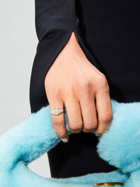 Maia Full Pave Pinky Ring,RENVI,YELLOW GOLD,Image 6