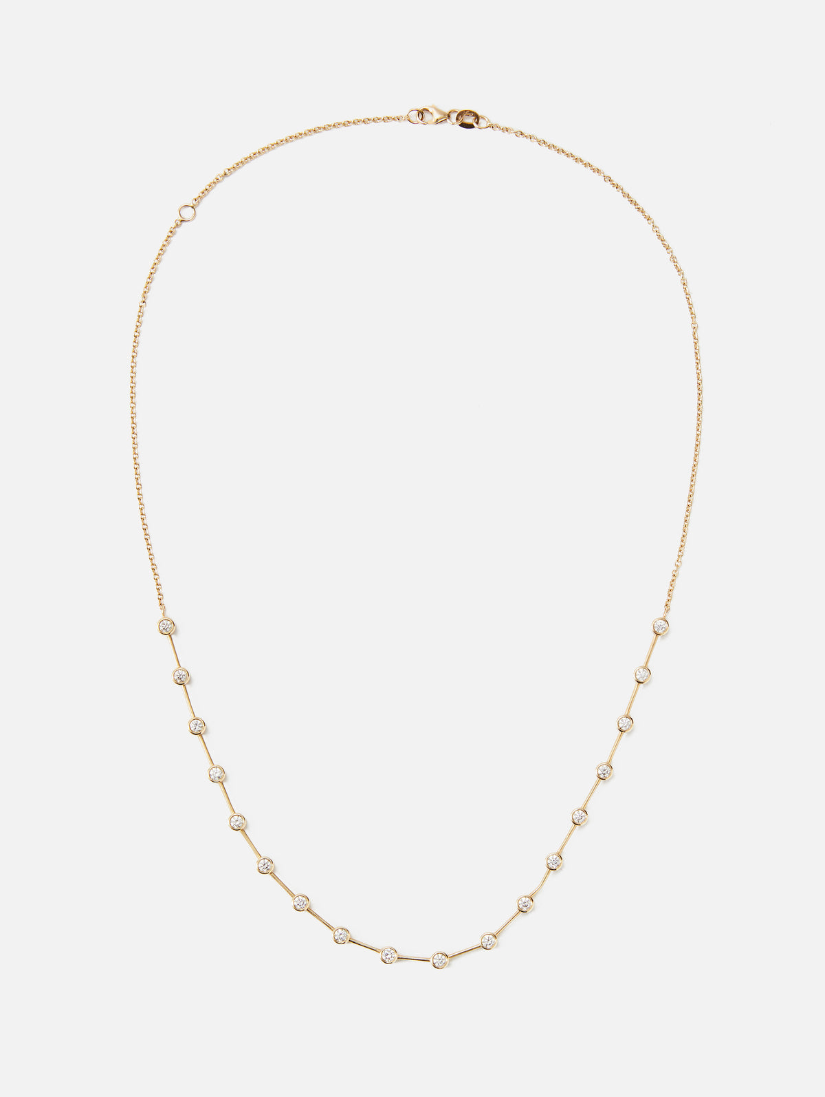 Bezel Diamond Necklace,SHYLEE ROSE,YELLOW GOLD,Image 1
