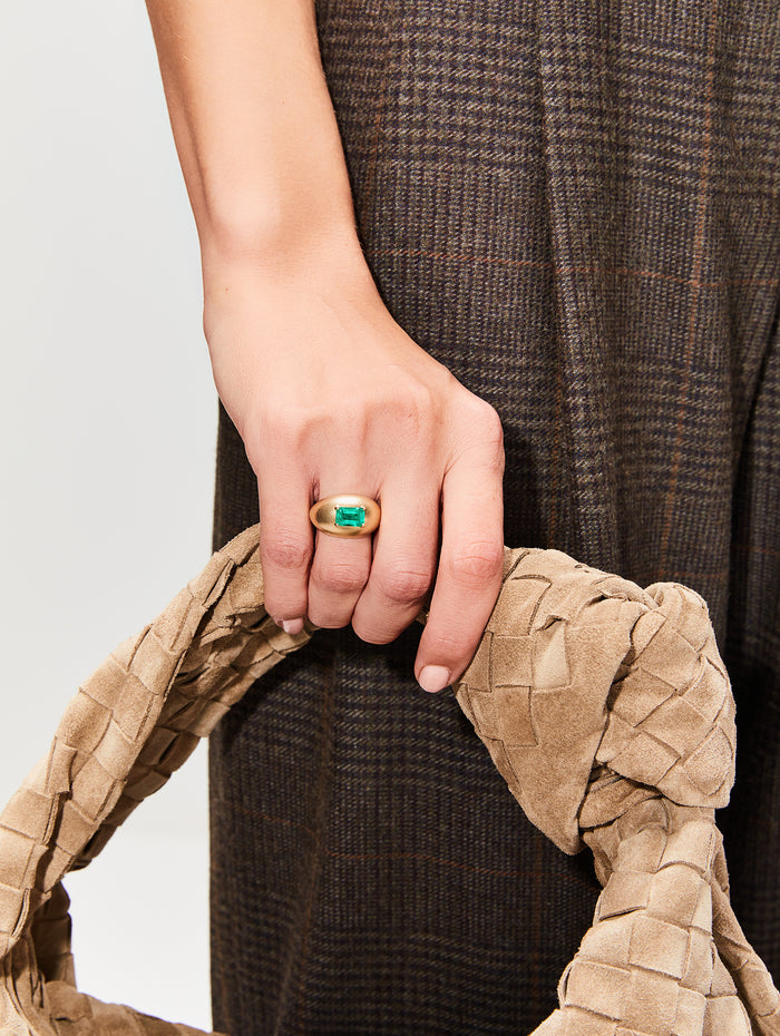 Emerald Domed Ring,SHYLEE ROSE,YELLOW GOLD,Image 1