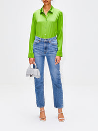 Summer Silk Blouse,ELYSEWALKER LABEL,SKY BLUE,Image 17