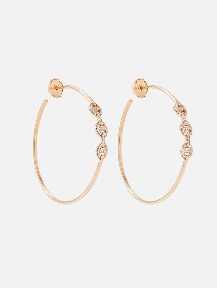 Tri-Link Hoops,HOORSENBUHS,ROSE GOLD,Image 1