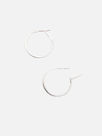 1" Pave Diamond Hoops,SHYLEE ROSE,WHITE GOLD,Image 3