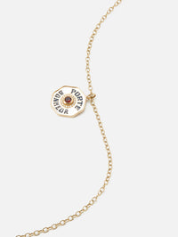Large Garnet Porte Bonheur Necklace,MARLO LAZ,YELLOW GOLD,Image 4