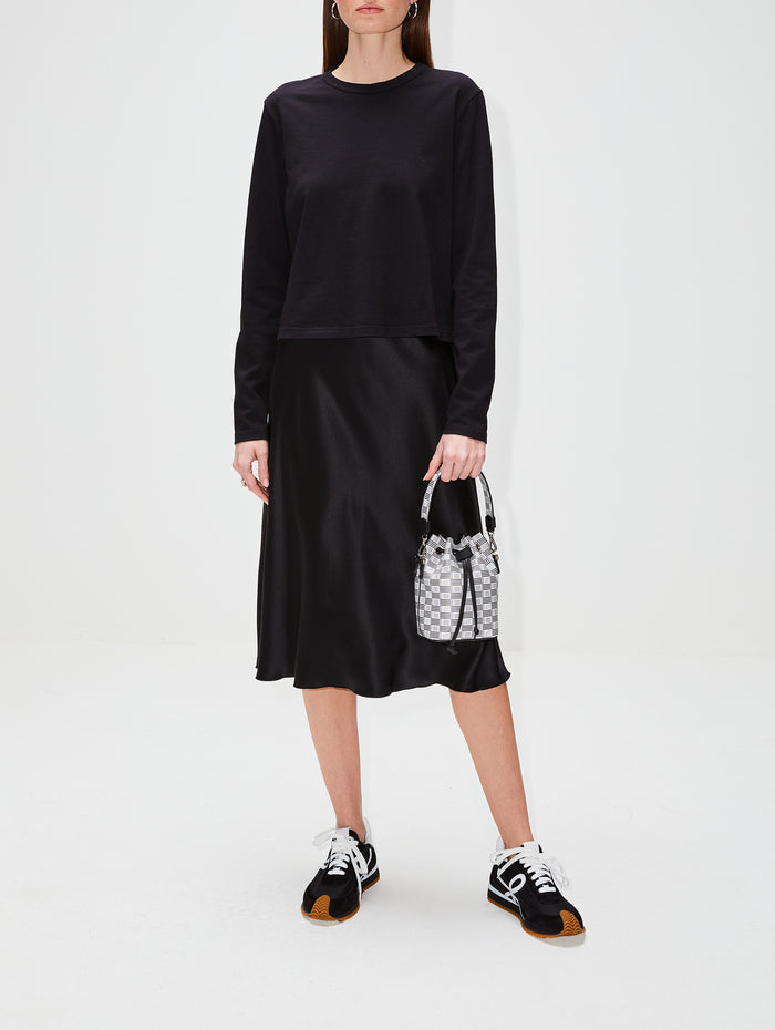 Carrie Long Sleeve Shirt,ELYSEWALKER LABEL,BLACK,Image 1