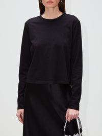 Carrie Long Sleeve Shirt,ELYSEWALKER LABEL,BLACK,Image 3