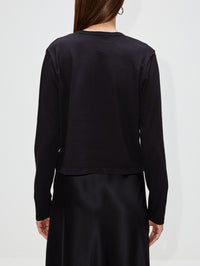 Carrie Long Sleeve Shirt,ELYSEWALKER LABEL,BLACK,Image 4