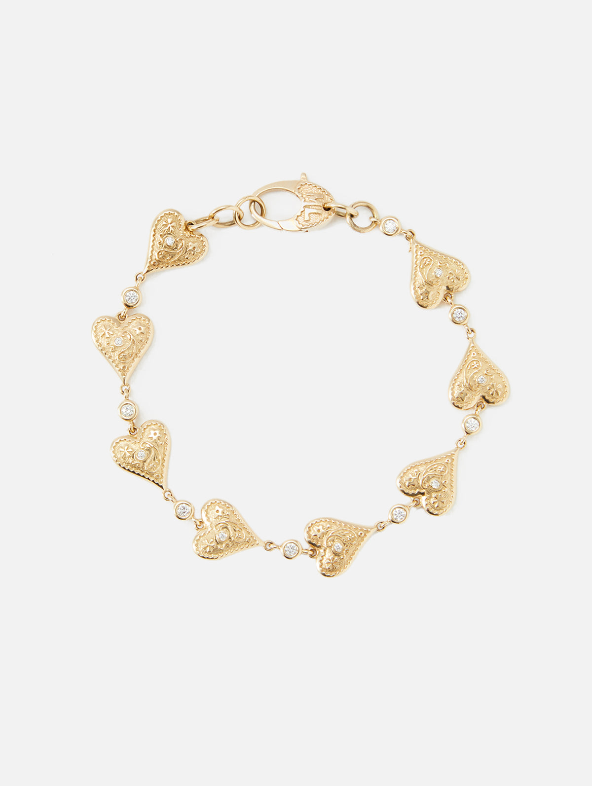 Southwestern Heart Bracelet,MARLO LAZ,YELLOW GOLD,Image 3
