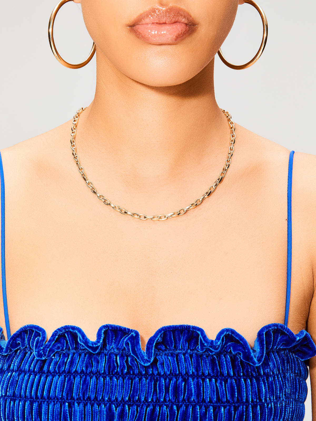 Twisted Oval Chain,THREE STORIES JEWELRY,YELLOW GOLD,Image 2