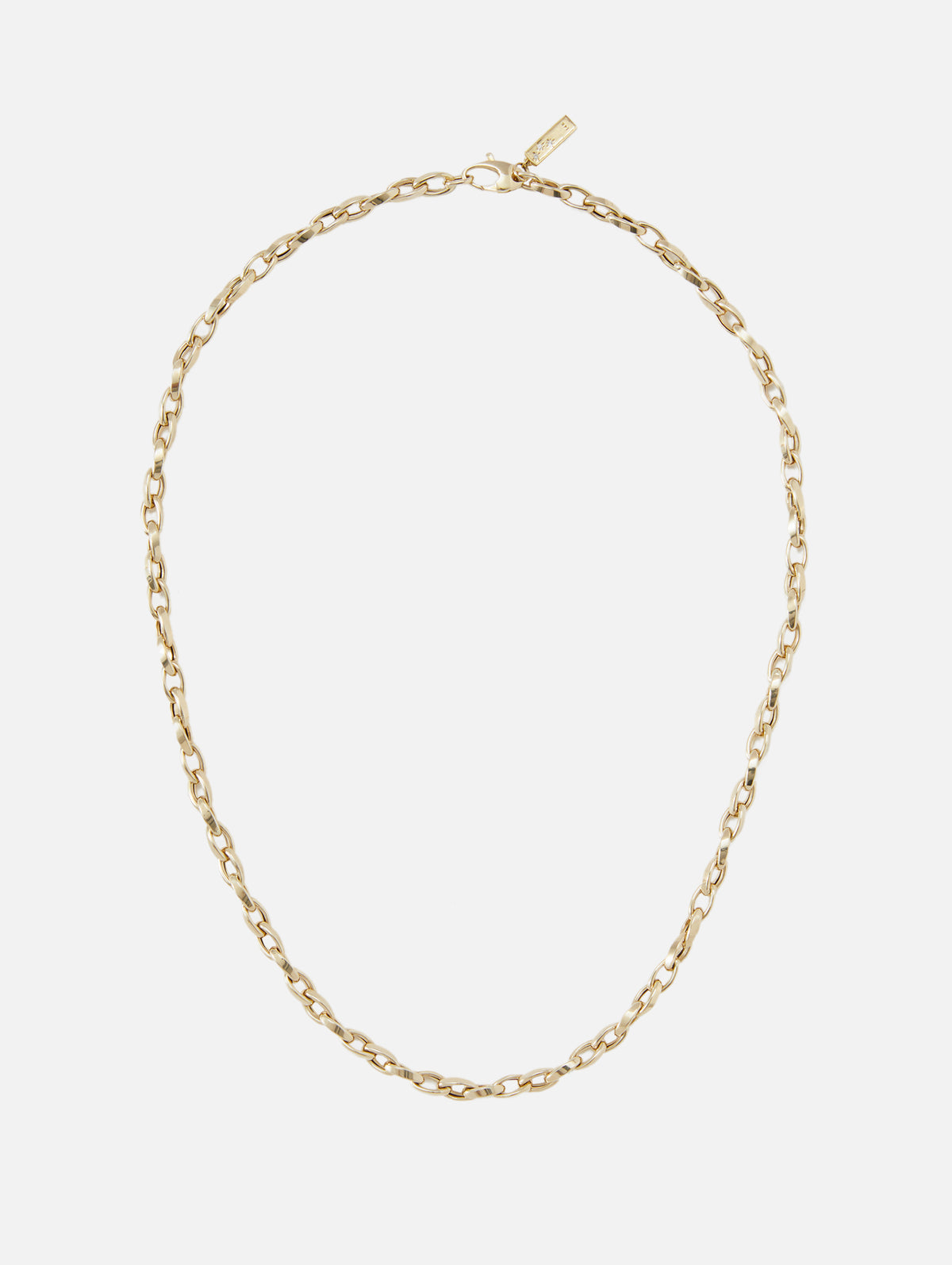 Twisted Oval Chain,THREE STORIES JEWELRY,YELLOW GOLD,Image 1