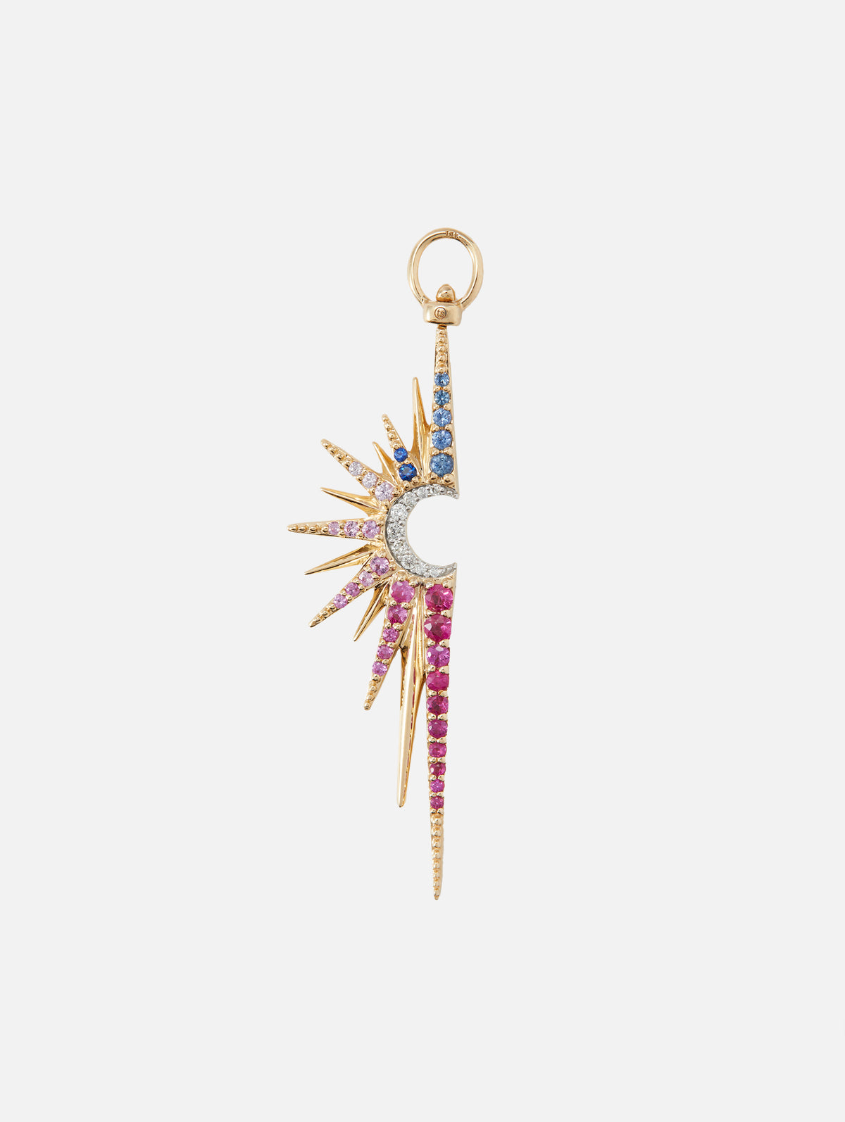 Single Make a Wish Elongated Starburst Top Switch Charm,THREE STORIES JEWELRY,YELLOW GOLD,Image 1