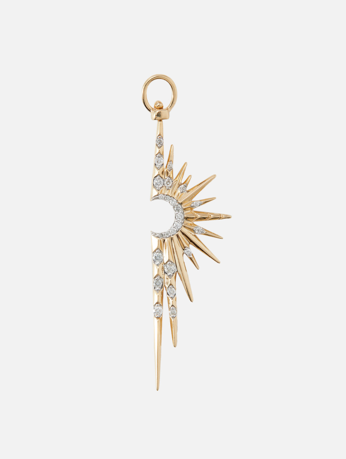 Single Make a Wish Elongated Starburst Top Switch Charm,THREE STORIES JEWELRY,YELLOW GOLD,Image 3
