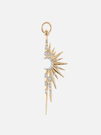 Single Make a Wish Elongated Starburst Top Switch Charm,THREE STORIES JEWELRY,YELLOW GOLD,Image 3