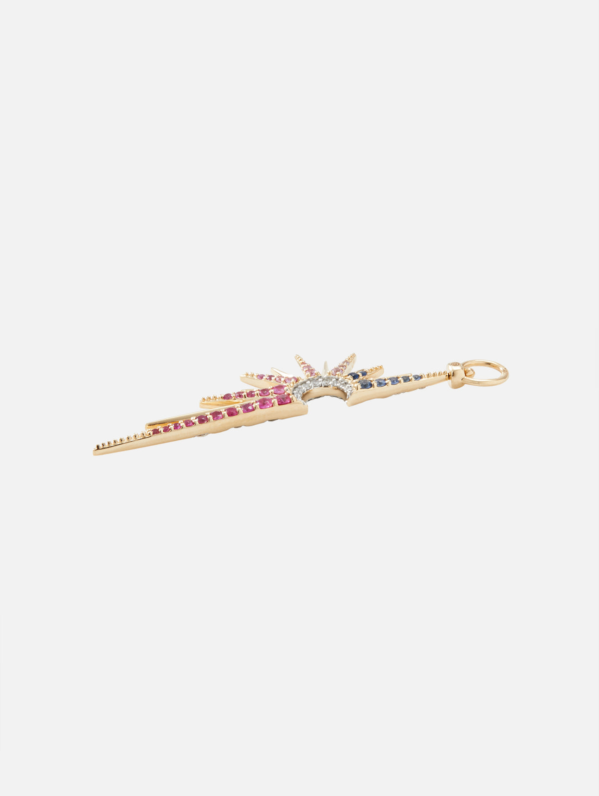 Single Make a Wish Elongated Starburst Top Switch Charm,THREE STORIES JEWELRY,YELLOW GOLD,Image 4