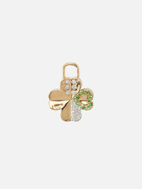 Make A Wish Four Leaf Clover Charm,THREE STORIES JEWELRY,YELLOW GOLD,Image 3