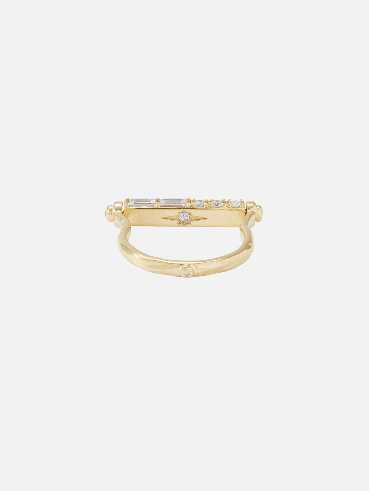 Show Your Love Engraved Narrow Flip Ring,THREE STORIES JEWELRY,YELLOW GOLD,Image 4