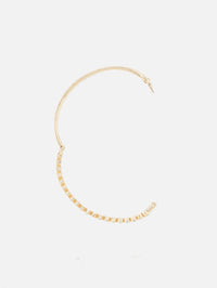 Classic Bezel Set Emerald Bangle,THREE STORIES JEWELRY,YELLOW GOLD,Image 5