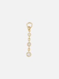 Classic Hammered Bezel Charms,THREE STORIES JEWELRY,YELLOW GOLD,Image 1