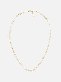 Narrow Paperclip Chain,THREE STORIES JEWELRY,YELLOW GOLD,Image 1