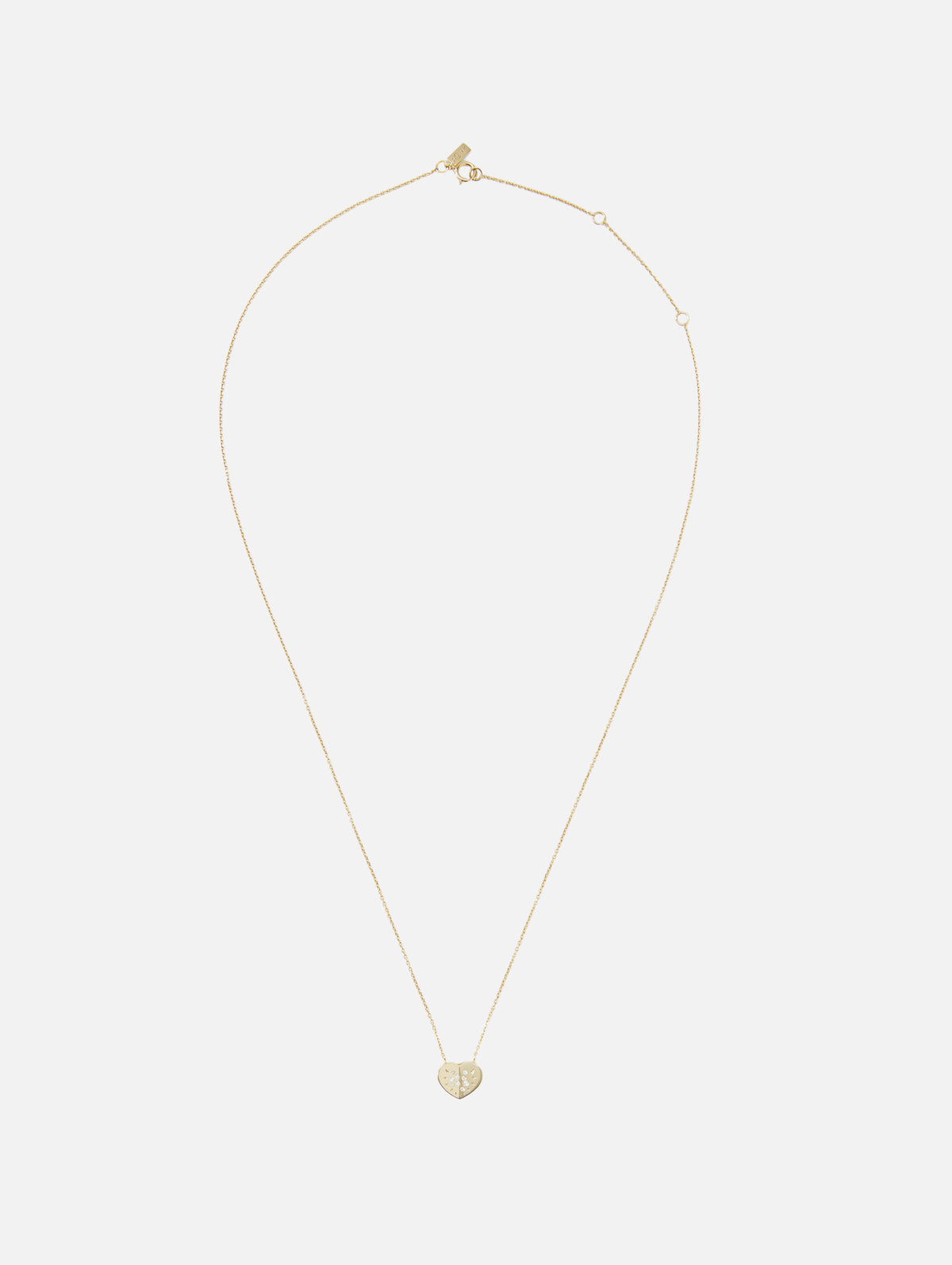 Small Love Explosion Heart Necklace,THREE STORIES JEWELRY,YELLOW GOLD,Image 3