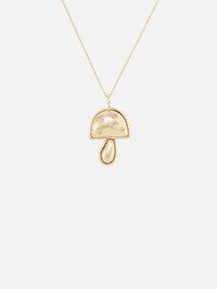 Mini Gold Mushroom Necklace,BRENT NEALE,YELLOW GOLD,Image 1