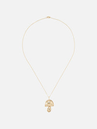Mini Gold Mushroom Necklace,BRENT NEALE,YELLOW GOLD,Image 3