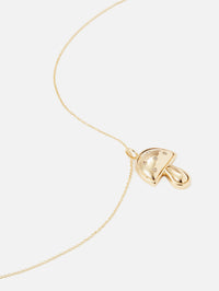 Mini Gold Mushroom Necklace,BRENT NEALE,YELLOW GOLD,Image 4