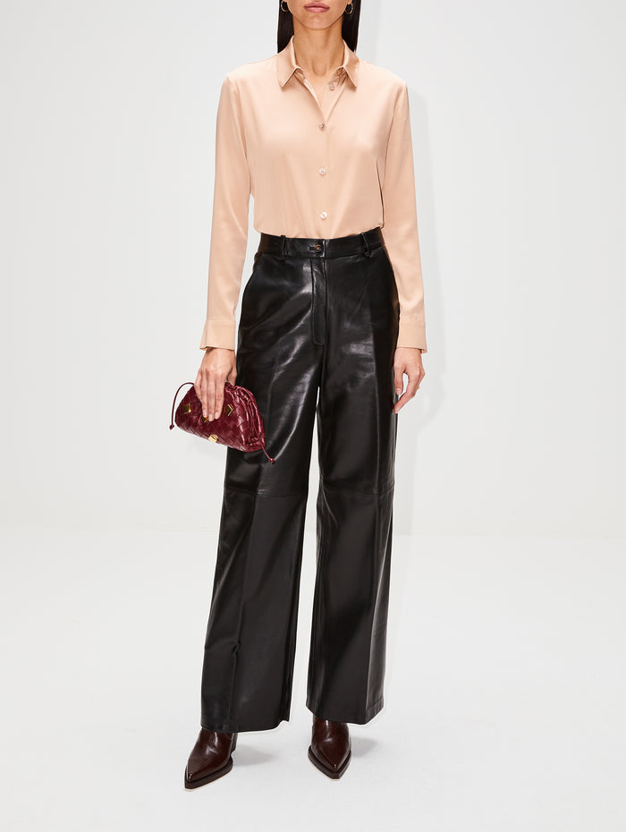 Summer Silk Blouse,ELYSEWALKER LABEL,NUDE,Image 1