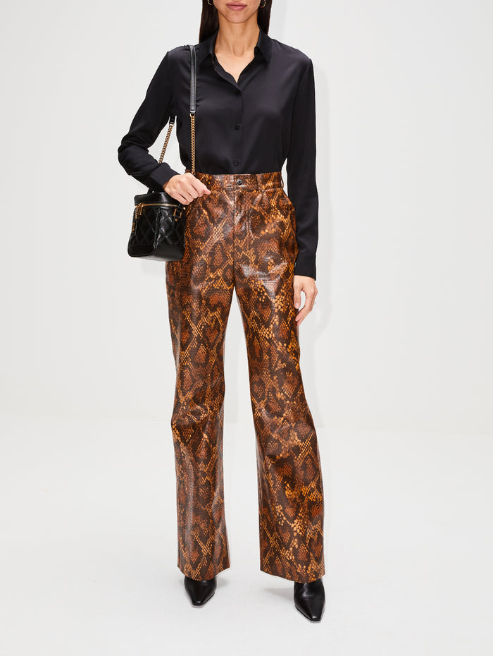 Summer Silk Blouse,ELYSEWALKER LABEL,BLACK,Image 1