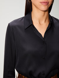 Summer Silk Blouse,ELYSEWALKER LABEL,SKY BLUE,Image 5