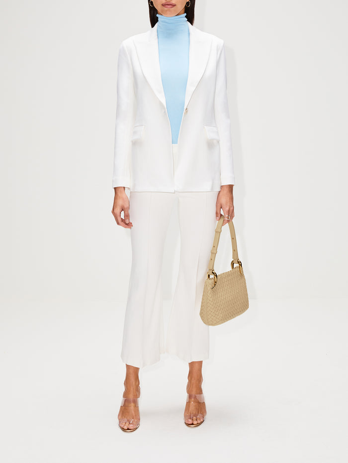 Peak Lapel Jacket,ROSETTA GETTY,WHITE,Image 1