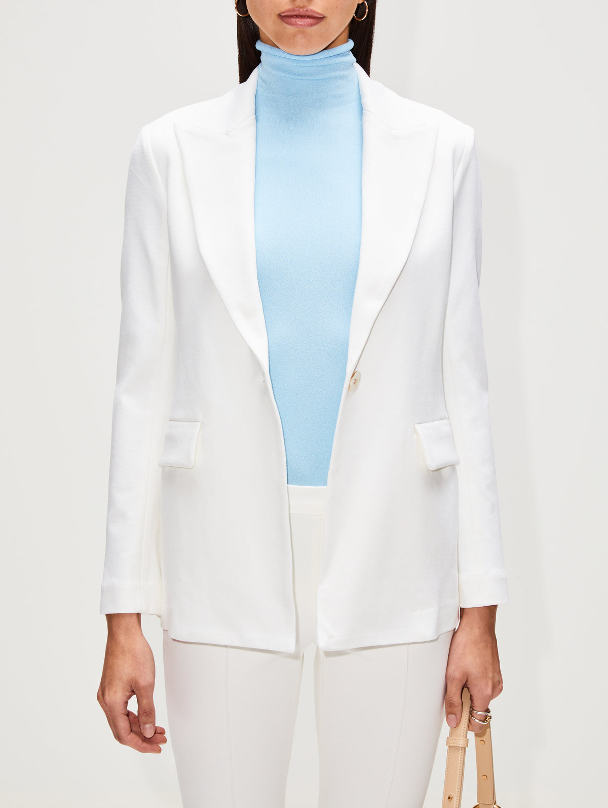 Peak Lapel Jacket,ROSETTA GETTY,BLACK,Image 9