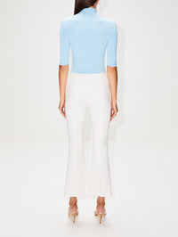 Pull On Cropped Flare Pant,ROSETTA GETTY,WHITE,Image 8
