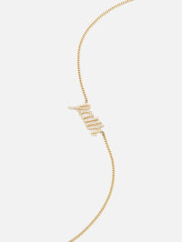 Faith Small La Firma Diamond Necklace,RENVI,YELLOW GOLD,Image 4