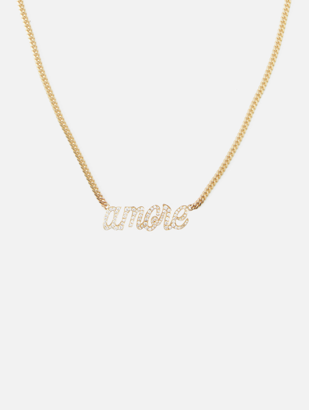 Amore Large La Firma Diamond Necklace,RENVI,YELLOW GOLD,Image 1