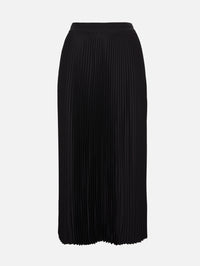 Pleated Elastic Skirt,CO,BLACK,Image 1