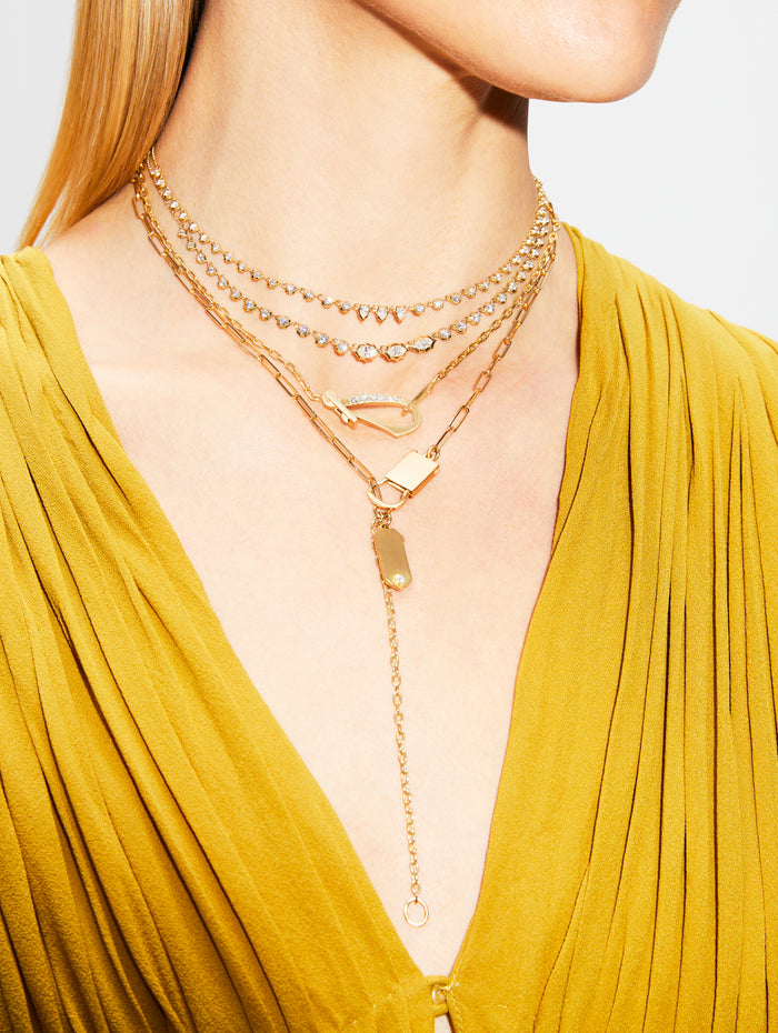 Diamond Lola Necklace,JADE TRAU,YELLOW GOLD,Image 1
