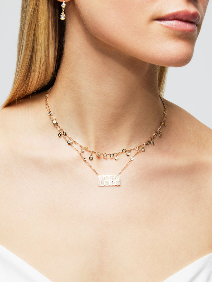 Diamond Shaker Necklace,JACQUIE AICHE,YELLOW GOLD,Image 1