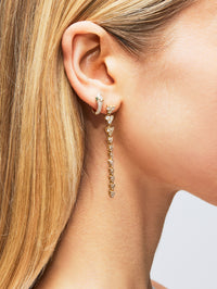 Emerald Eyes Pavé Diamond Snake Mini Hoop,JACQUIE AICHE,YELLOW GOLD,Image 2